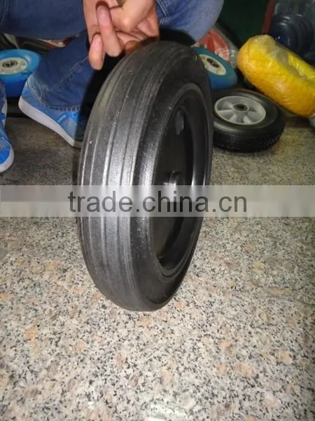 12 inch solid rubber powder wheel/dustbin wheel 12x2