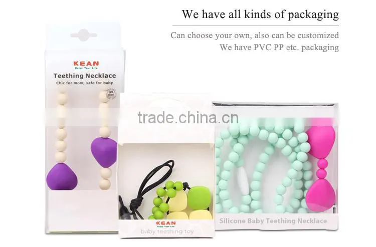 latest design beads necklace star silicone bead heart shape bead baby teething