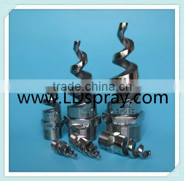 Stainless steel brass anti-cloging spiral full cone spray jet water nozzles