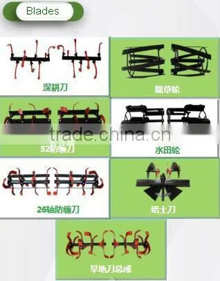 rotary tiller/diesel mini garden tiller cultivator