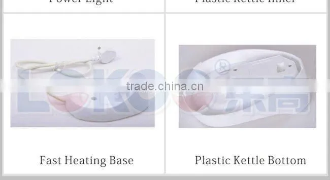 Cordless plastic electric water boiler with heating base 1.0L