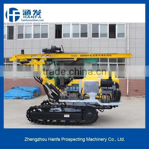 Quality ensure!Rock drilling!Stone killer!crawler type Hydraulic movable drill HF138Y, with air compressor