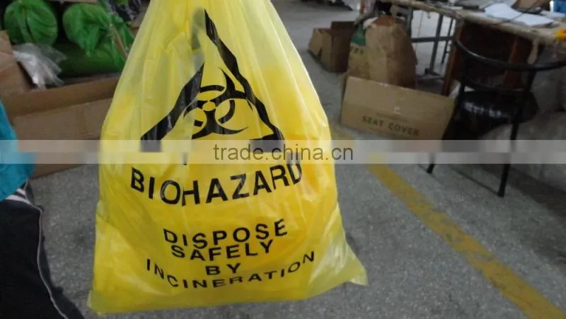 Embossed Black Plastic Garbage Bags with Drawstring