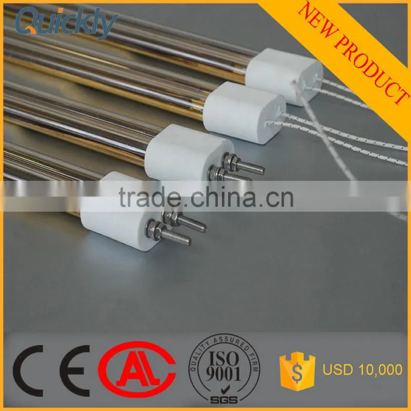 quartz envelope infrared heater lamp for non-woven drying