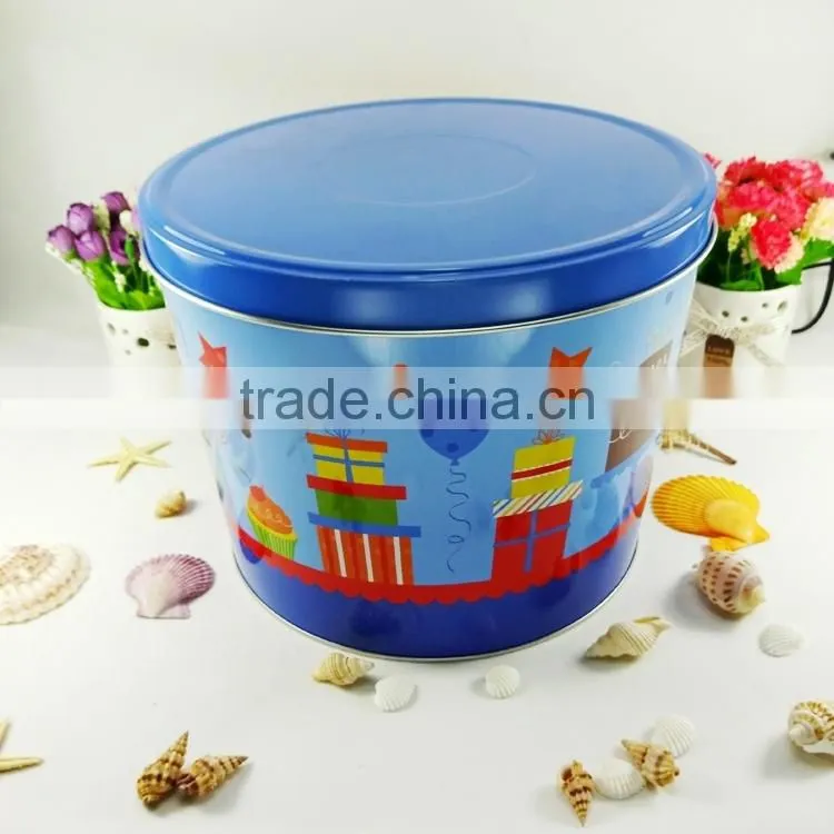 2 gallon American popcorn tin can