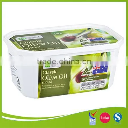 custom 500g iml plastic butter bucket