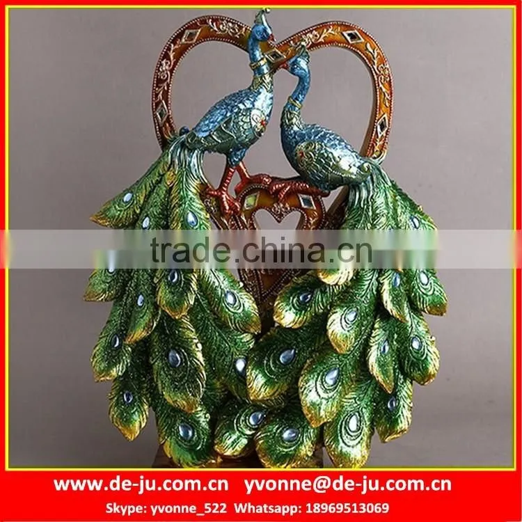 Creative Resin Flying Peacock Model