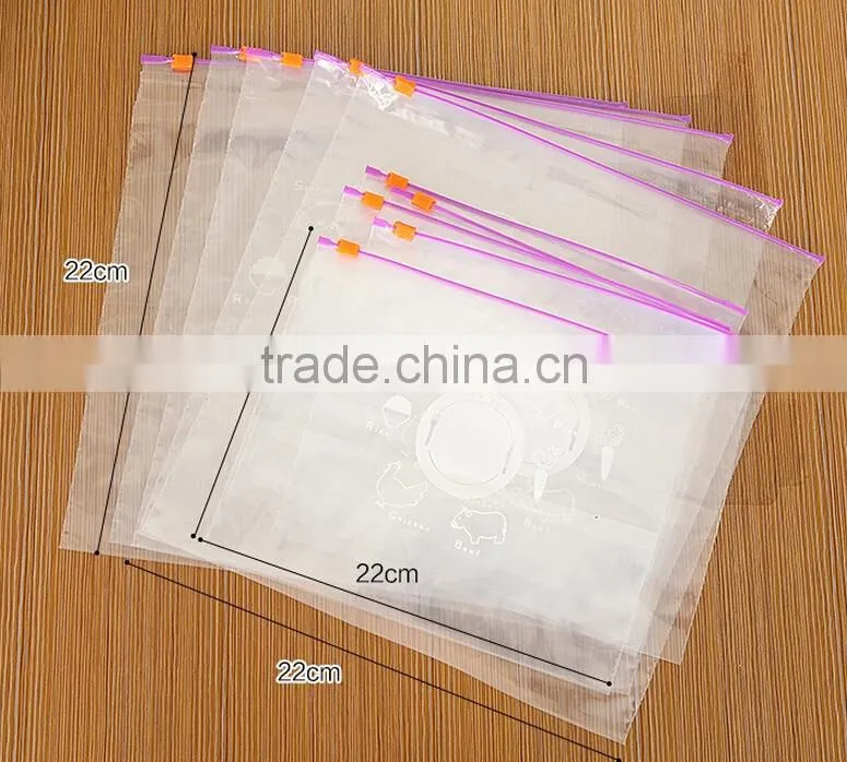 Wholesale Stock Portable PVC Pull Buckle Food Seal Freshness Protection Bag