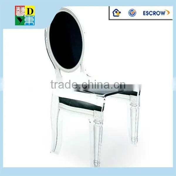2015 latest design acrylic outdoors chair feshion design acrylic custom printed Z shape chair acrylic wedding chair from China