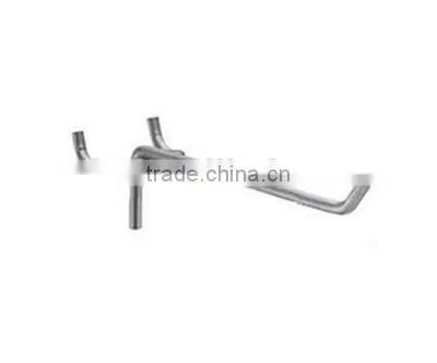 Non Slip Pegboard Curved Clothing Metal Grid Hooks