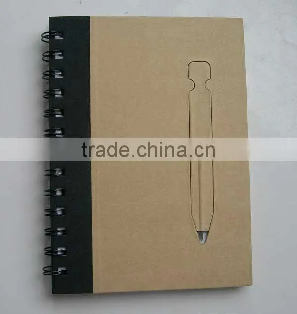 eco friendly notebook with ballpen