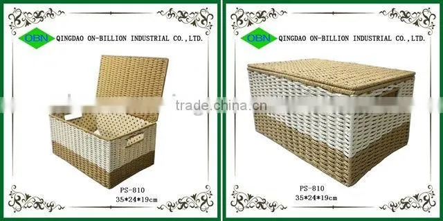 2014 New design large paper rope container storage vintage basket