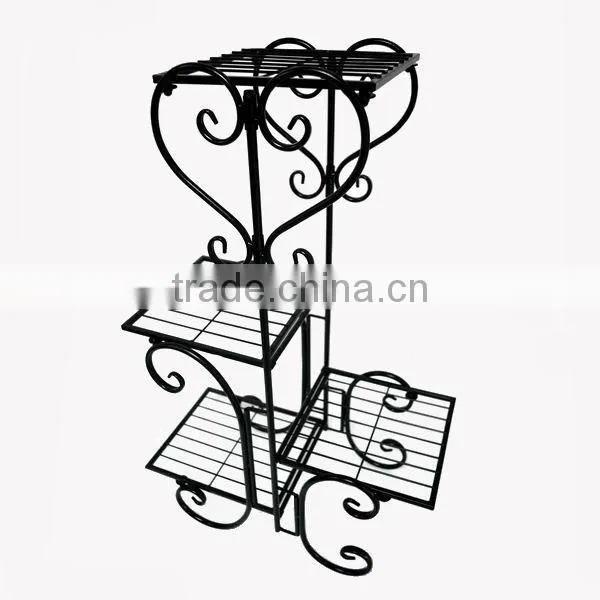 Detachable metal flower pot rack