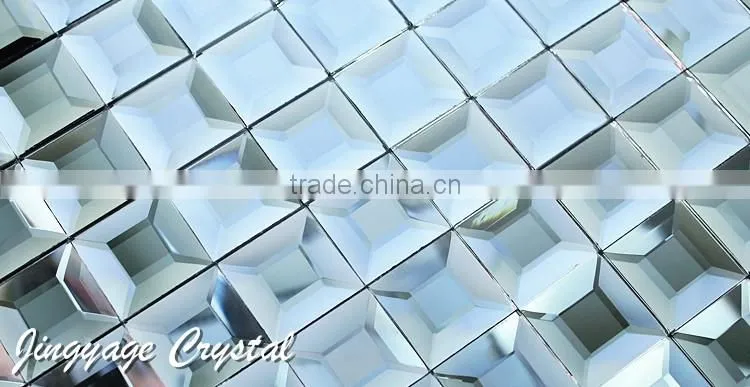 Diamond 5 surface glass mosaic tile 30*30mm crystal mosaic