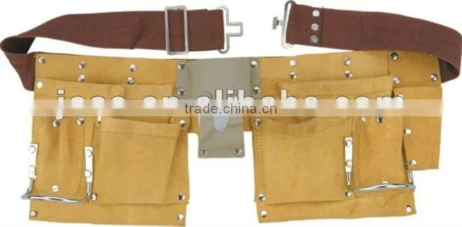 Cow split leather tool belt