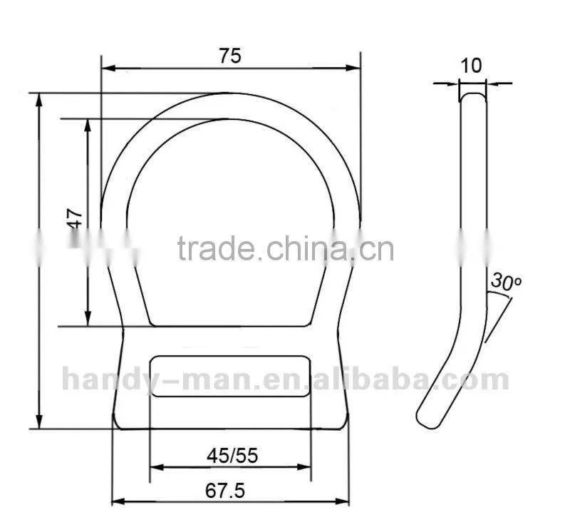 AD243 D ring Forged Aluminum Alloy Protective Equipment Safety D-ring