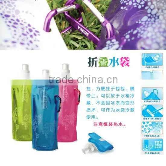 Recolosed water bag with spout