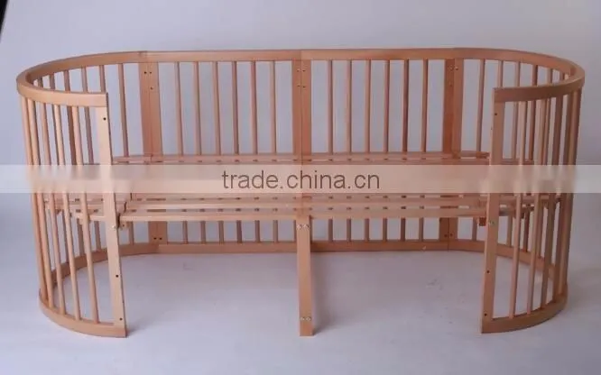 round 8 in 1 factory price convertible cribs adult baby crib