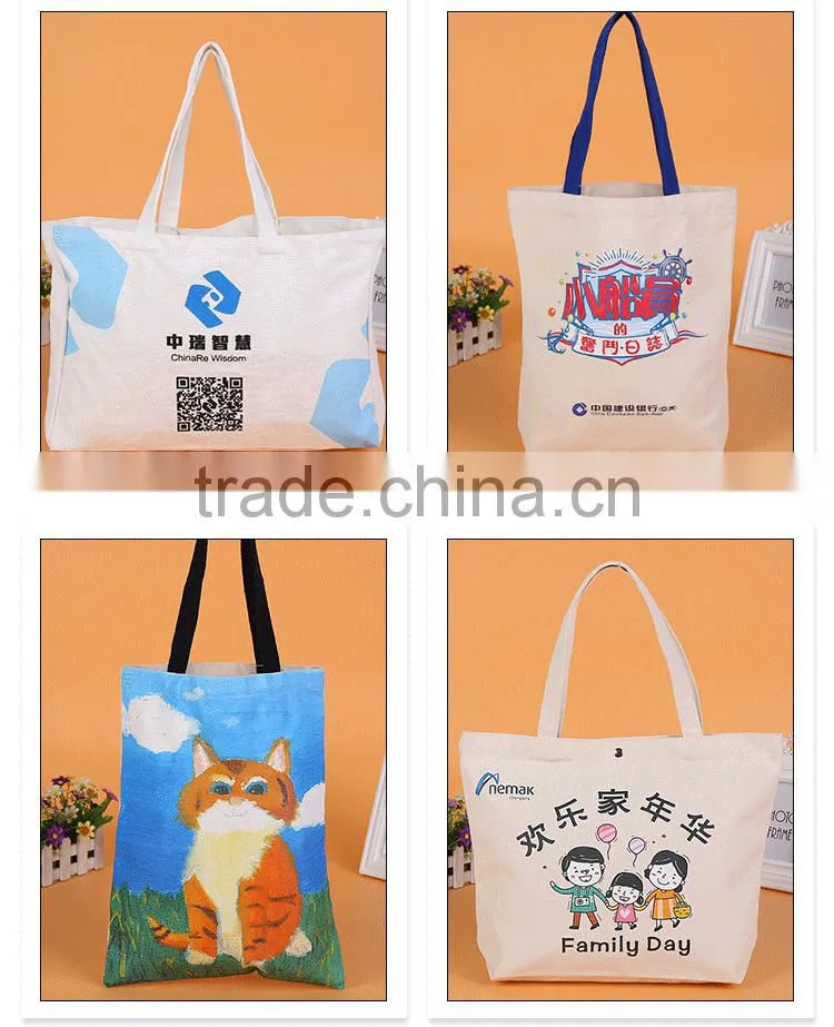 hot sell custom cotton shopping bag , eco tote bag wholesale