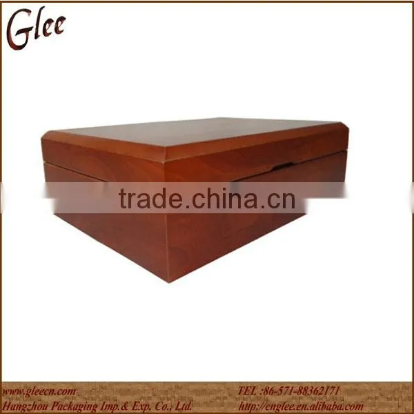 MDF Natural Wooden Tea tin Box With 12 Compartments