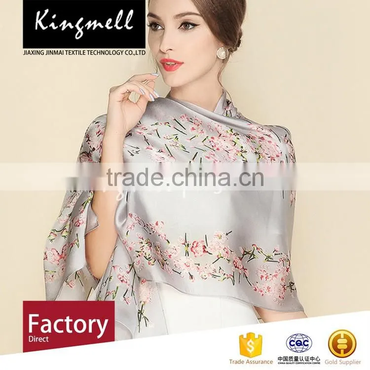 Custom brand names' elegant digital print silk scarf
