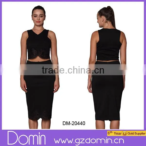 2015 New Design Crop Top, Ladies Beaded and Sequin Top
