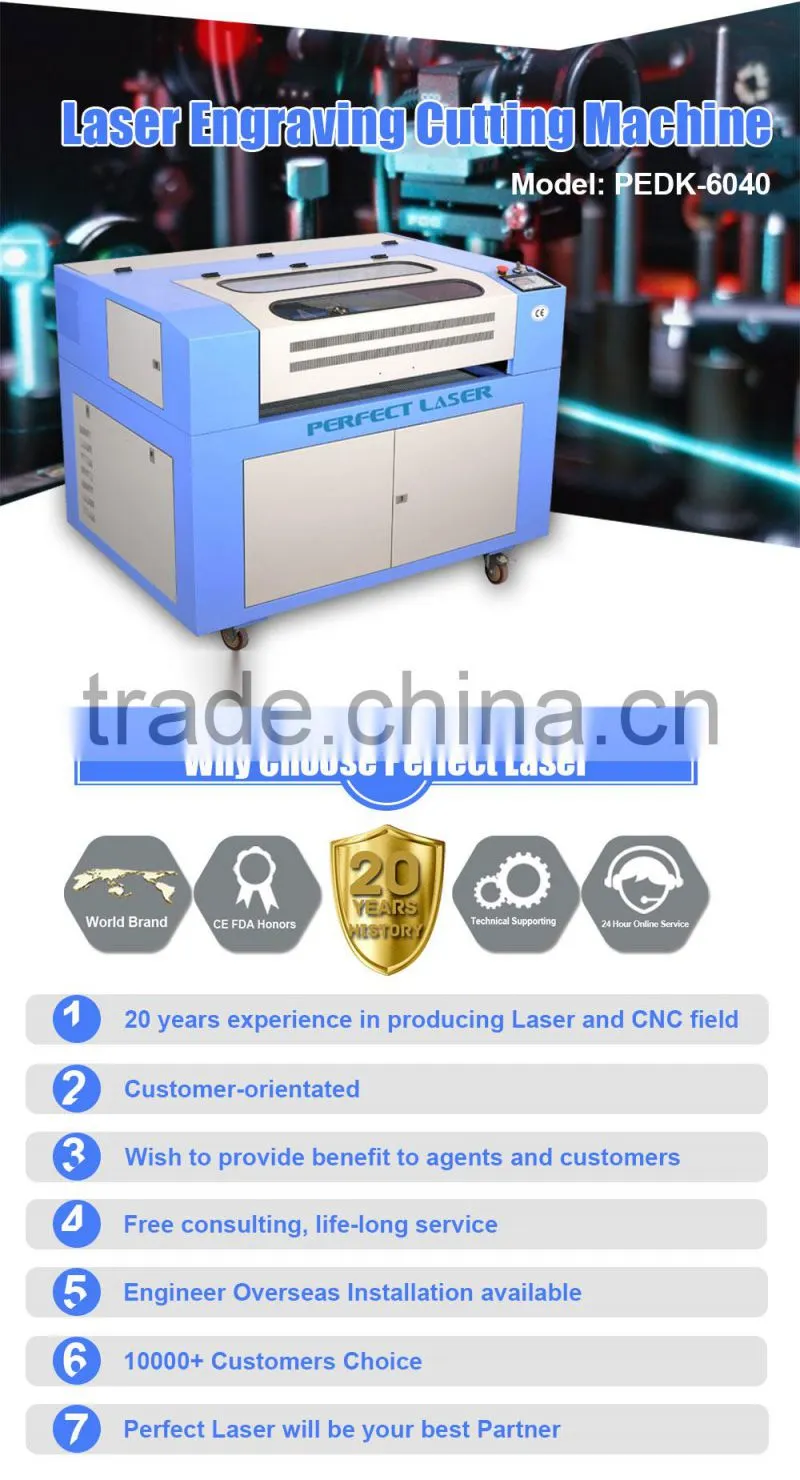 60W & 80W CO2 Laser Wood / Acrylic / Leather Engraving Cutting Machine With Rotary 6040(Agents Wanted)