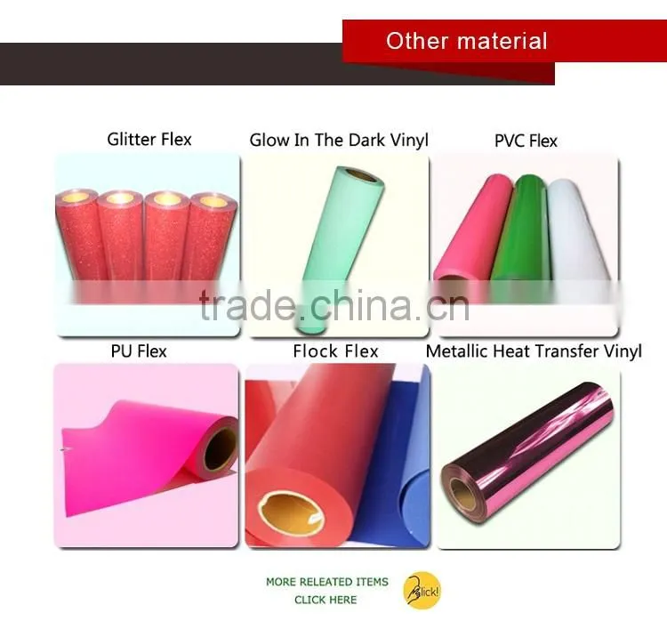 Korea Thermo heat transfer film vinyl glitter transfer