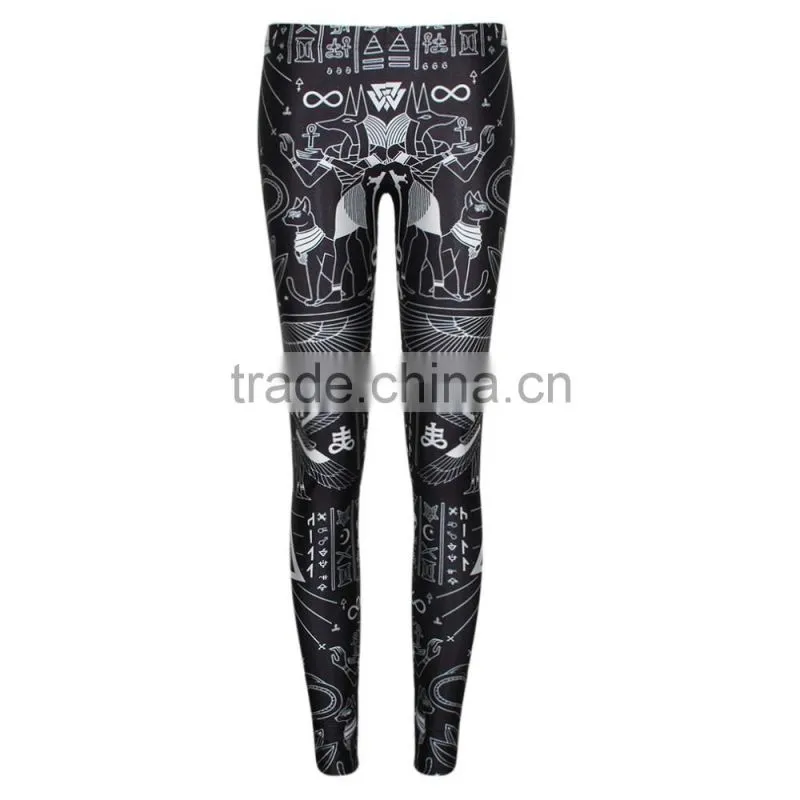 2017 New Arrival Fashion Women Legging pattern Digital Print Fitness Leggings New Pants Punk Trousers Jeggings