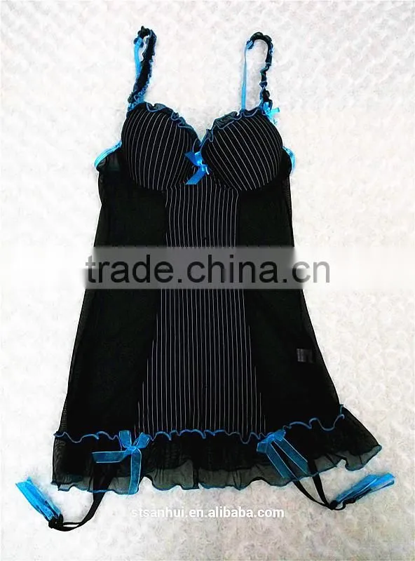 Sheer lingerie Ladies fashion striped lingerie shaper sexy underwear