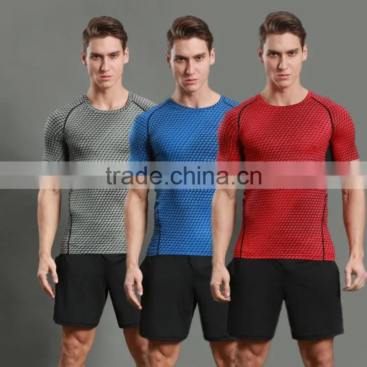 Top Quality Best Short Sleeve Plain Round Neck Fitness Athletic T-Shirts Polyester