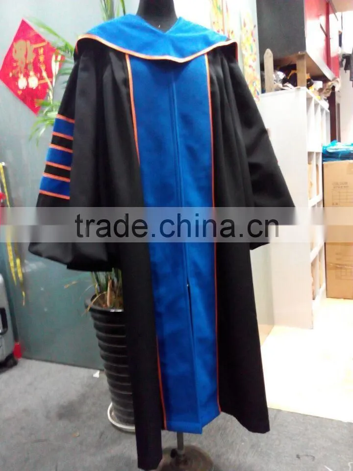Customized high quality PHD graduation gown