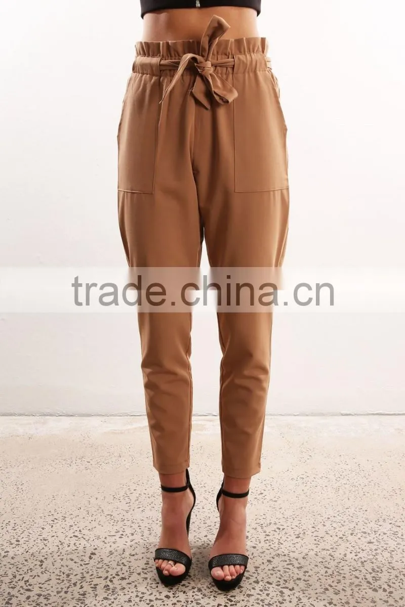 Most fashionable custom after midnight pant with puckering, pockets and tie