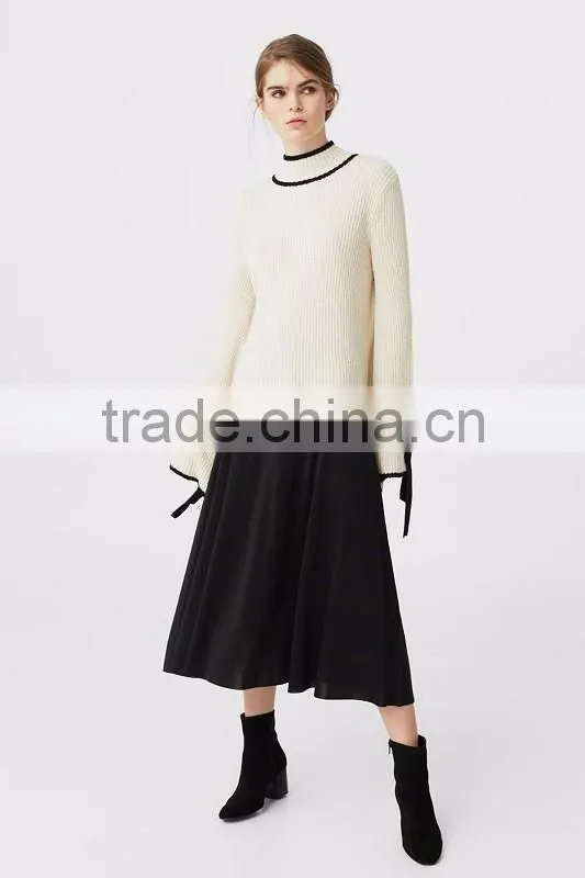 Korean Design Newest Girl's Knitted Sweater Ladies Top