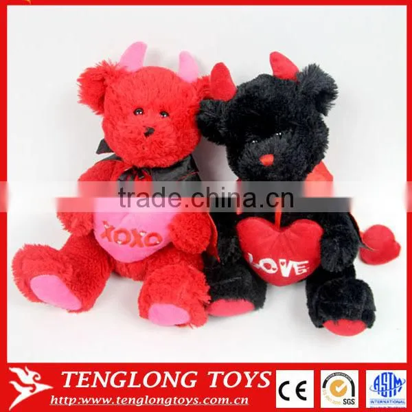 couple wedding bear red and black stuffed soft teddy bear toy
