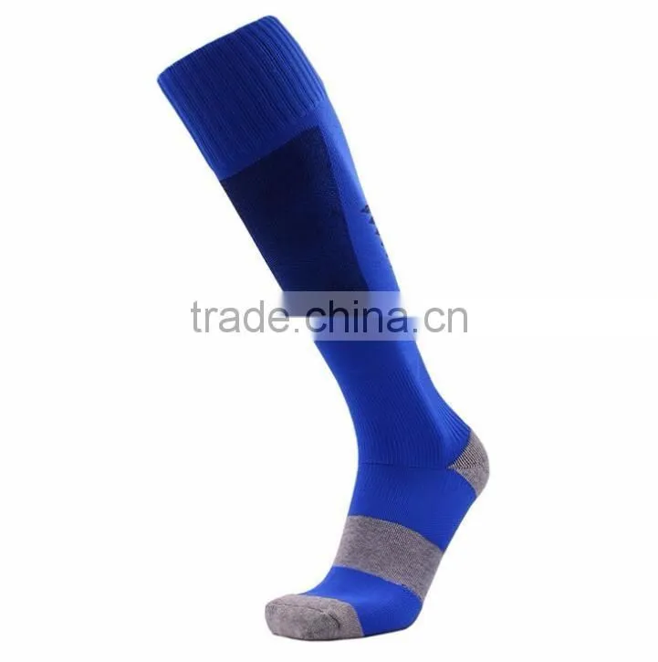 White And Black Thin Knee High Football Socks, Anti Slip Sport Football Socks