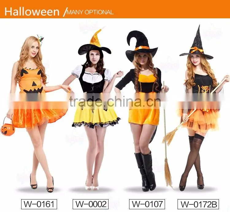 Fashion baby halloween holidays lace tutu pumpkin costume for girl