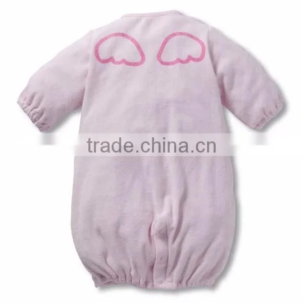 sweet heart cartoon letter long sleeve flat angle baby romper