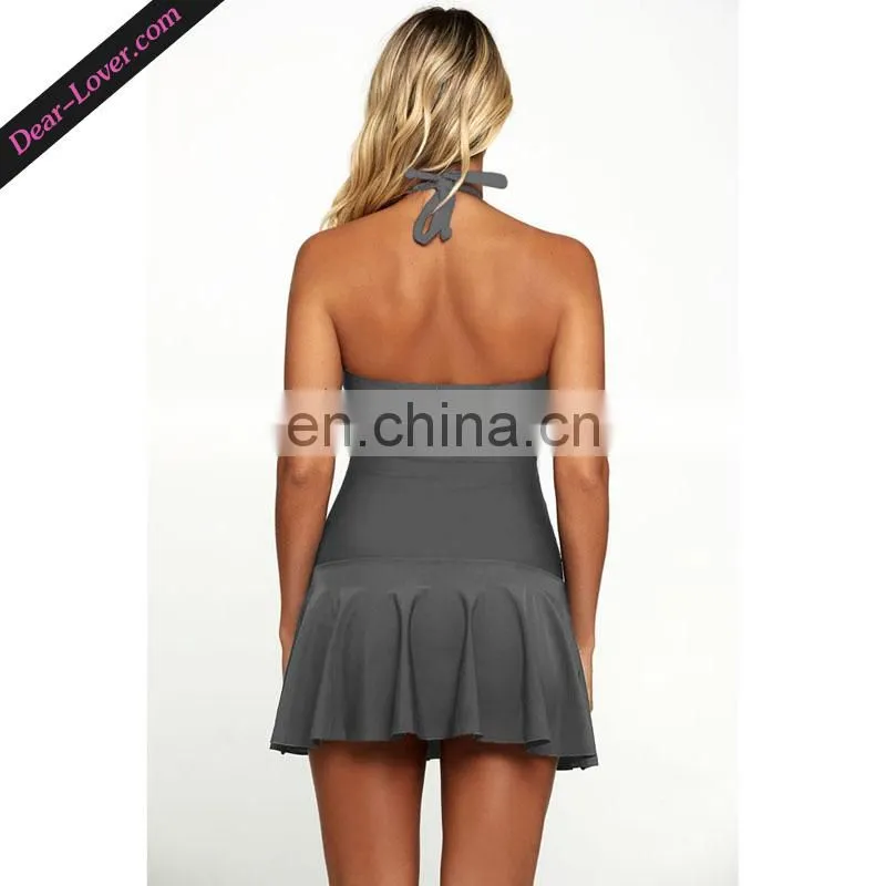 Wholesale Sexy One Piece Halter Modest Swimwear