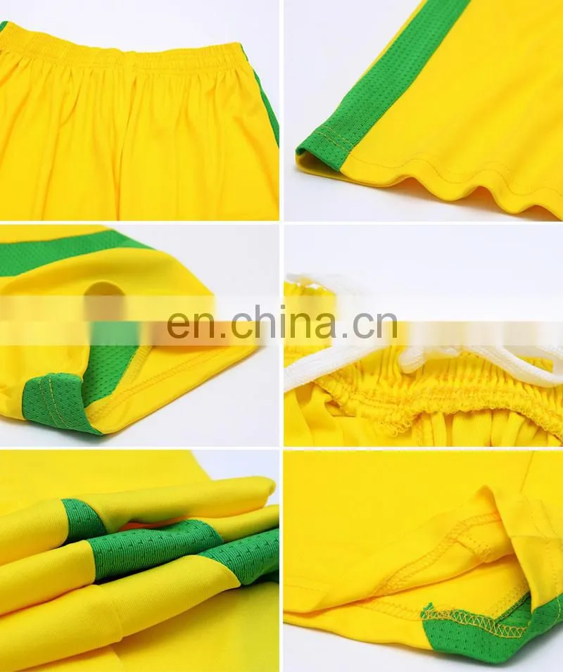 Healong Wholesale Sublimation Yellow Customised Soccer Jerseys Soccer Uniforms