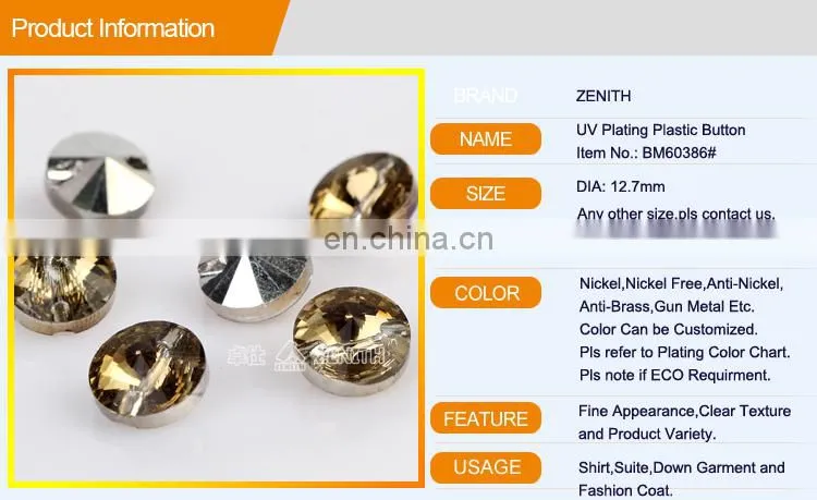 Rhinestone Shank Button for Shirt or Decoration BA60386