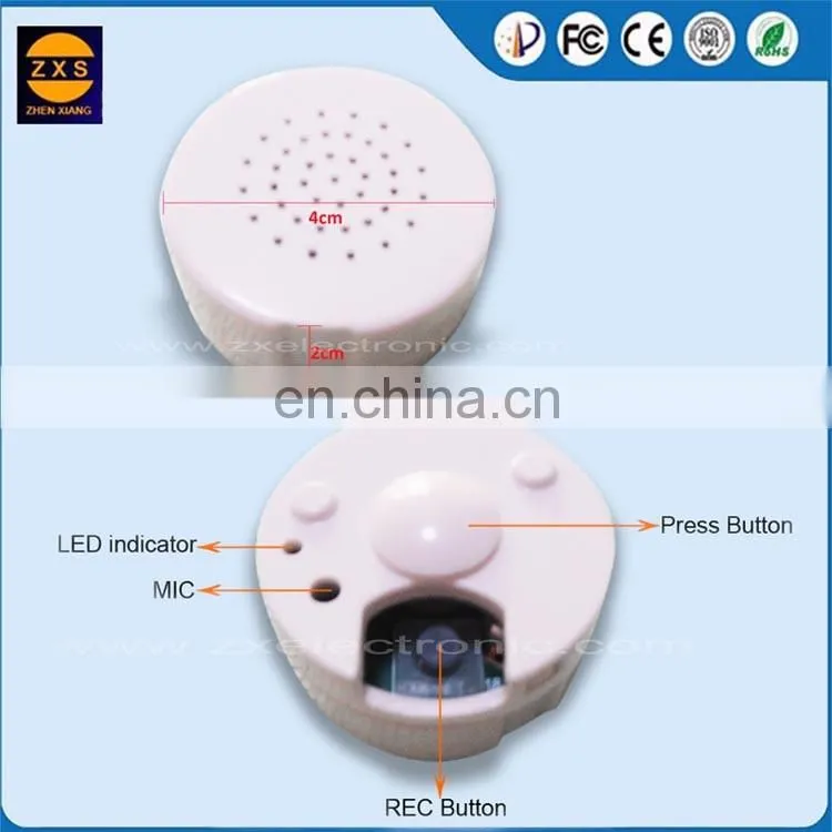Recordable sound module for toys and dolls