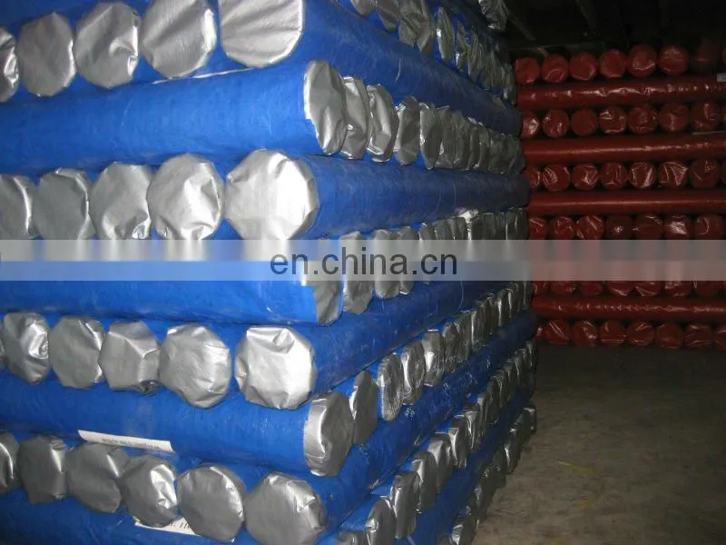 pe tarpaulin blue/silver awning tarpaulin in roll