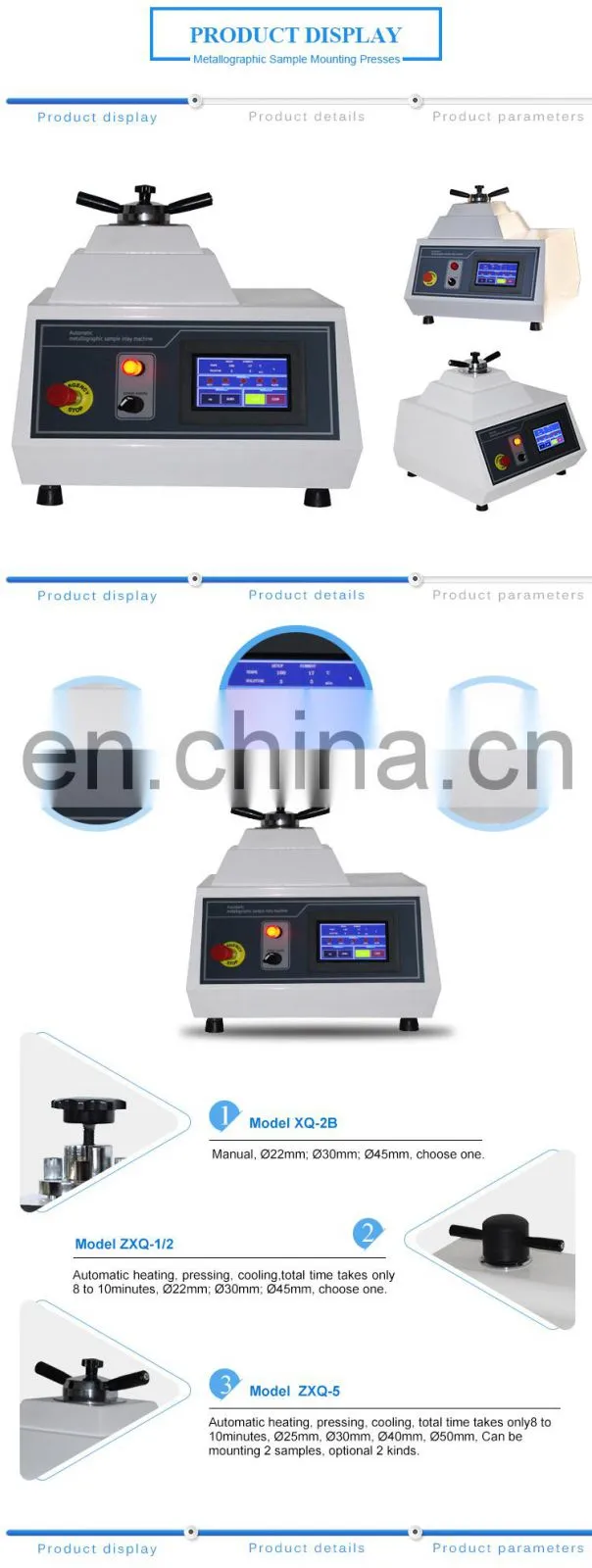 High quality metallography equipment with in-out water cooling system