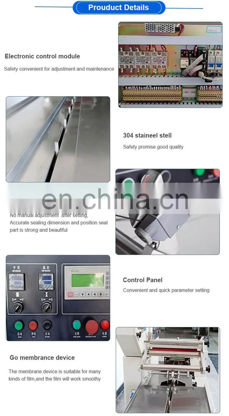 China manufacturer vegetable horizontal pillow packaging machine