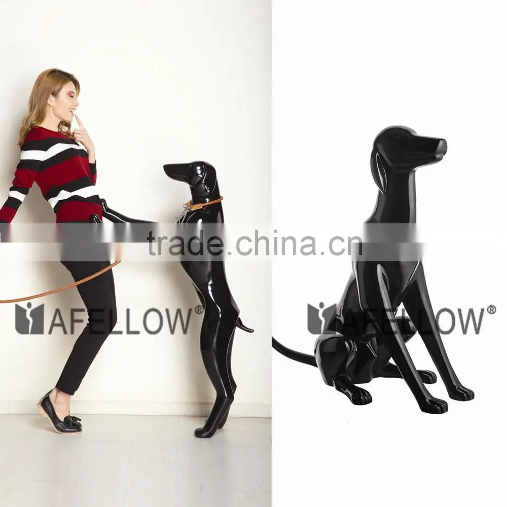 Fiberglass dog mannequin,black mannequin manikin dog G2-BK