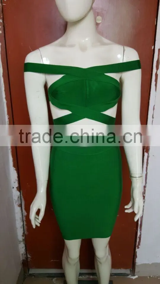 Summer dress 2015 summer new women sey two piece set red blue yellow black purple sey evening party bandage dress Bandage Bodyco