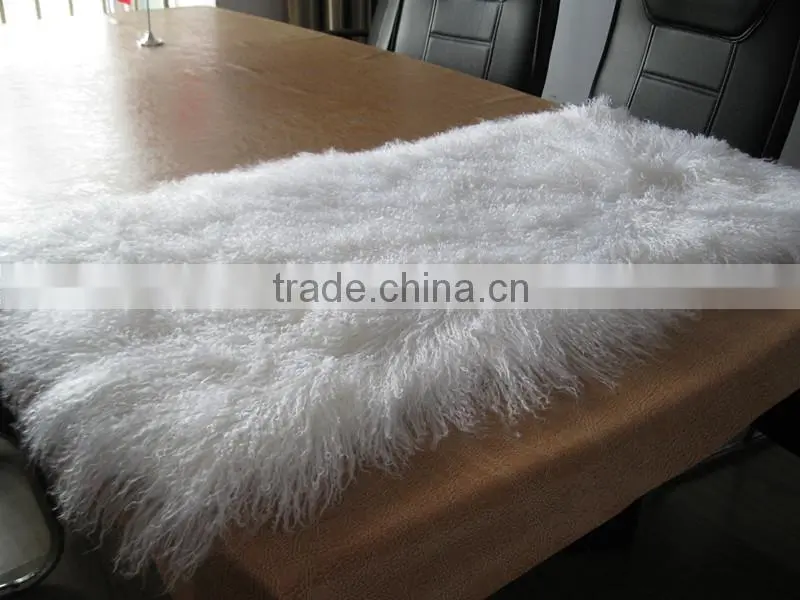 mongolian sheep skin fur rug