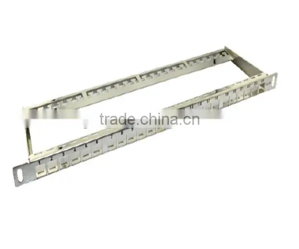 0.5 U 24 port blank patch panel with metal material