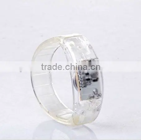 LED luminous button bracelet bracelet edition cheer wrist band (White)